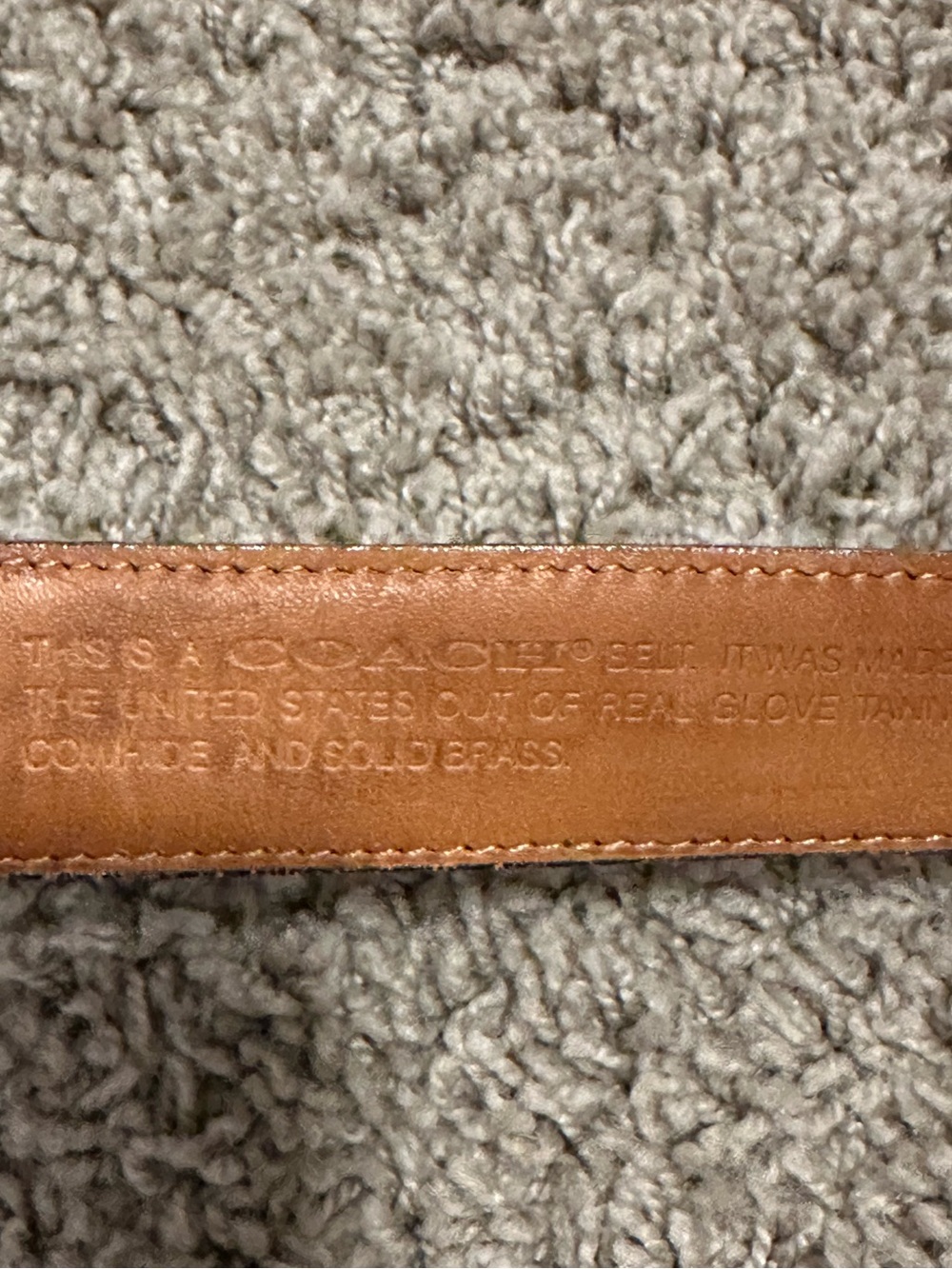 Coach Vintage Burnished Cowhide Black Leather Belt with Brass Buckle - Picture 7 of 8
